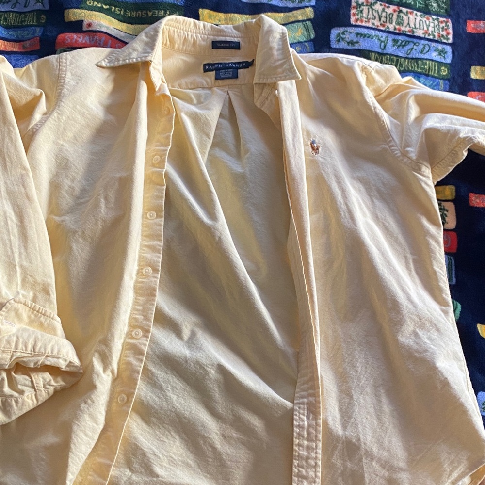 Ralph Lauren Pale Yellow Oxford Button-Down Shirt
